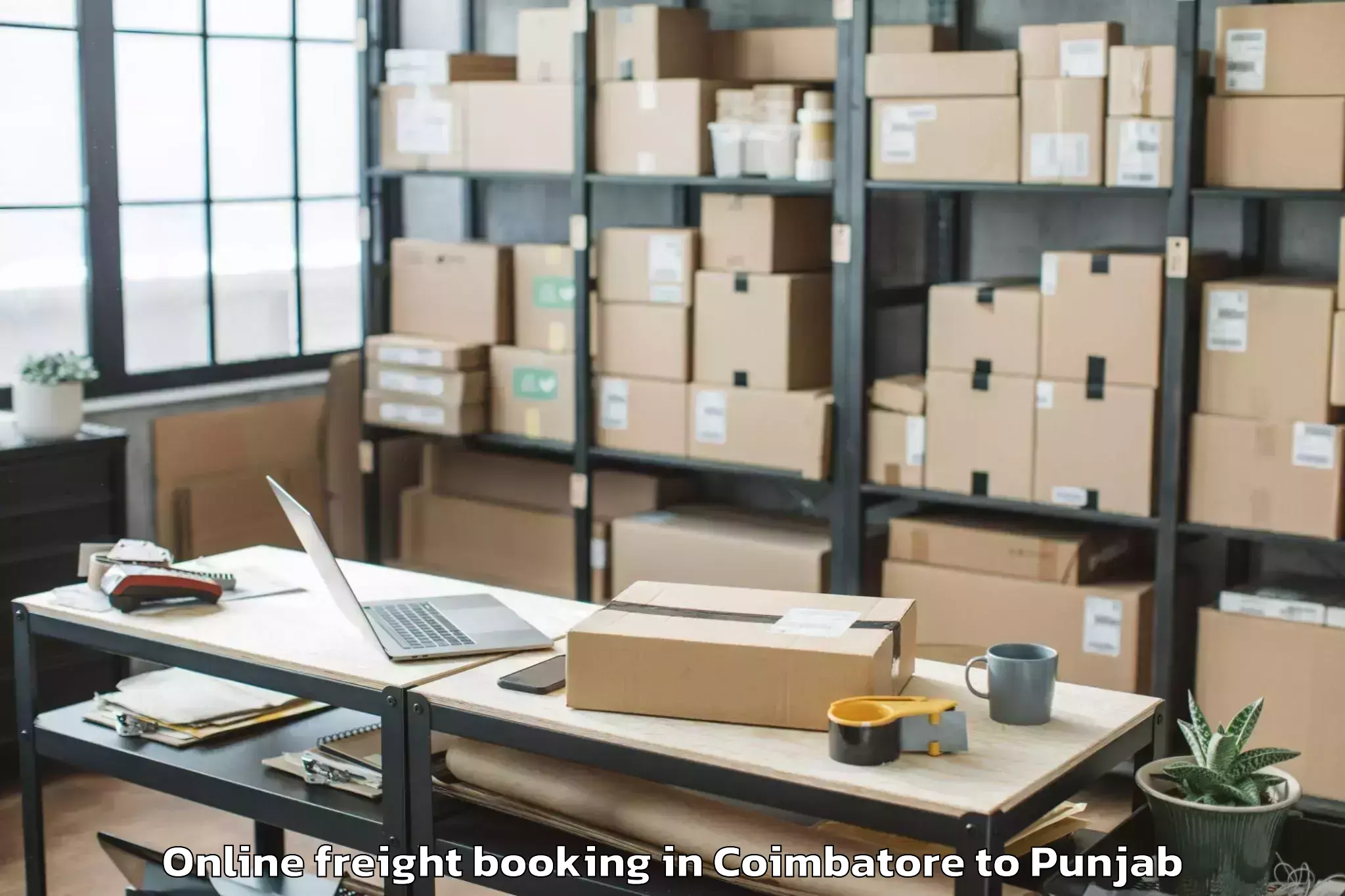 Coimbatore to Pathankot Airport Ixp Online Freight Booking Booking